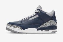 新品！NIKE JORDAN 3 RETRO (US10 , 28.0cm) MIDNIGHT NAVY/WHITE ミッドナイトネイビー 紺 ナイキ ジョーダン 3 レトロ CT8532 401_画像2