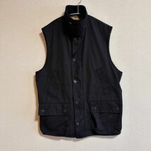 1円スタート　美品43,000円　Barbour/バブアー 別注 BEDALE VEST/ビデイル ベスト　フリークスストア　サイズ38 春秋　ブラック　黒_画像5