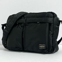 1円 ◎ PORTER ポーター 定番人気 美品 吉田カバンTANKER タンカー ショルダーバッグ 黒 ブラック （L）622-78810 ナイロン _画像1