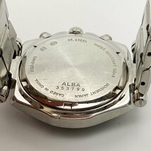 SEIKO セイコー アルバ 7T62-0AW0 クロノグラフ デイト クォーツ メンズ腕時計 ジャンク 1-130-E_画像5