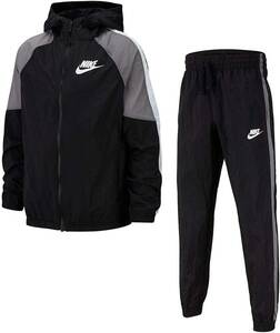 [KCM]Z-nike-22-2s-140* exhibition goods *[NIKE/ Nike ] Junior jersey top and bottom set BV3700-010 black / gray size 140(S) child 