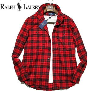 定価23100円▼ 新品　未使用！ ポロ ラルフローレン　赤 黒 チェック　長袖シャツ　Mサイズ　POLO RalphLauren　ワークシャツ　メンズ