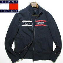 美品▼ トミーヒルフィガー　スウェットジャケット　紺　ネイビー　フラッグロゴ　ジップアップ　TOMMY HILFIGER　Lサイズ_画像1