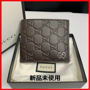 【 GUCCI】【新品未使用】二つ折り財布　473916★送料無料