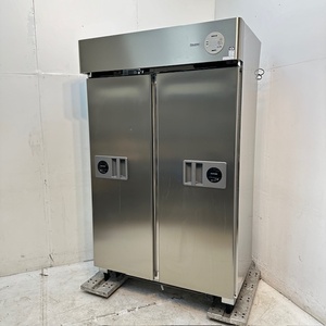  Yamato cold machine slide door type vertical refrigerator 411YCD-S-EC used 4 months guarantee 2021 year made single phase 100V width 1200x depth 710 kitchen [ Mugen . Tokyo Adachi shop ]