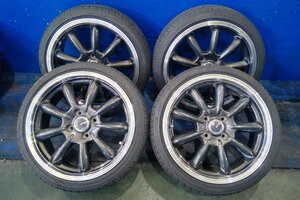 (H)MONZA JPSTYLE bany バーニー アルミ ホイール 16インチ 6J +42 4穴 2022年製造タイヤ 165/45R16 4本セット 山有 軽自動車 b[2308012]