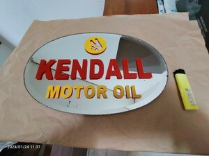 昔アメリカで買った物です Kendall MOTOR OIL ミラー看板 ケンドール　モーターオイル／アンティーク　アメ車　昭和　1950年 1960年 1970年