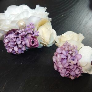 コサージュ　はなブローチ　2点セット　親子　花ブローチ　入園　入学　造花