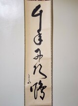 ≪茶掛≫ 表千家 【堀内宗完 (兼中斎)】 自筆一行書 『千年丹頂鶴』 紙本 桐共箱 真筆保証 掛軸 墨蹟_画像3