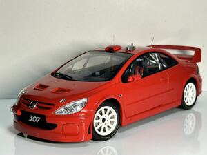 AUTOart 1/18 プジョー 307 WRC 2005 プレーンボディバージョン オートアート ミニカー レッド