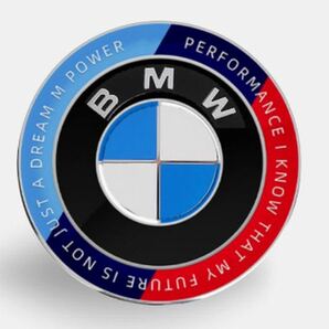 英文字入り BMW 50th エンブレム ボンネット 74mm 新型 50周年 M クラシック E36E64E60E61E65E66E70E71E81E83E85E87E89E90E91E92