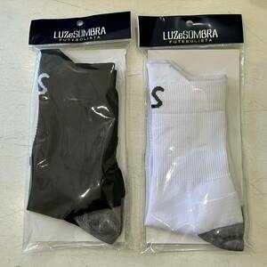 【2本セット 25-27cm】即決！LUZ e SOMBRA SUPPORT ROUND SHORT SOX(ブラック、ホワイト) 新品未開封品 2023FW ソックス ルース 機能性