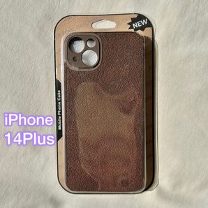 iPhone14Plus スマホケース ダークブラウン おしゃれ かわいい 韓国 14plus iPhoneケース