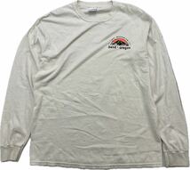 GILDAN ☆ bend oregon マウンテン プリント Tシャツ 長袖 ロンT ホワイト M アメカジ アウトドア ストリート ビンテージ ギルダン■EC233_画像3