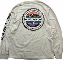 GILDAN ☆ bend oregon マウンテン プリント Tシャツ 長袖 ロンT ホワイト M アメカジ アウトドア ストリート ビンテージ ギルダン■EC233_画像4