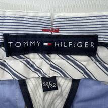 TOMMY HILFIGER ☆ 清潔感◎ コットン ストレート パンツ ゴルフパンツ W30 オフホワイト 綺麗め アメカジ 古着 トミーヒルフィガー■JS907_画像6