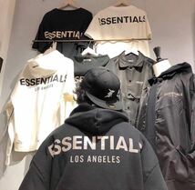 新品　FOG-Fear Of God Essentials LA 限定 エッセンシャルズ パーカー リフレクティブ　フーディブラック　L_画像3