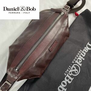 1円〜 【極美品！】 ダニエルアンドボブ Daniel&Bob バーニーズニューヨーク メンズ ビジネス ショルダーバッグ ボディバッグ レザー 本革