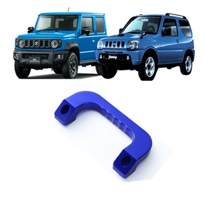 ブルー1個 ジムニー Jimny JB23 JB33 JB43 JB64 JB74 専用 アルミ製 アシストグリップ カスタム ドレスアップ アクセサリー パーツ