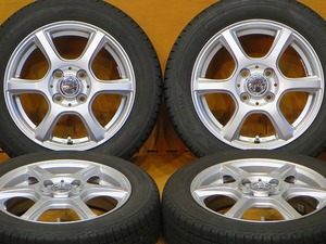 美品 バリ溝【ヨコハマアイスガード5+ 155/65R14 75Q】スタッドレス 14インチ ムーヴ タント キャンパス ワゴンR スペーシア N-BOX N-WGN