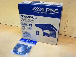 新品 即納 アルパイン ALPINE PXH12X-R-B 12.8型フリップダウンモニター プラズマクラスター技術搭載 /KCU-620RV HDMIケーブル のセット品