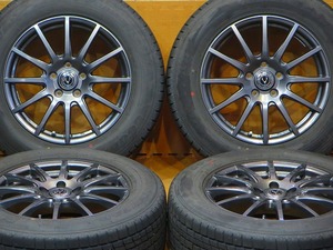 超美品 バリ溝【グッドイヤーアイスナビSUV 225/65R17 102Q】軽量17インチ 7J+48 PCD114.3-5H CX-5 CX-8 エクストレイル アウトバック