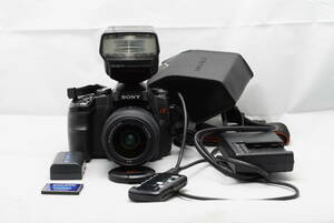 【送料込】SONY(ソニー) DSLR-A100 デジタル一眼レフカメラα100 レンズ(DT 3.5-5.6/18-55 SAM) バッテリー等付属 動作確認済み NCNRで