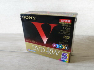 * unopened * SONY* Sony *V[DVD-RW].. return video recording for 5 sheets pack 120min