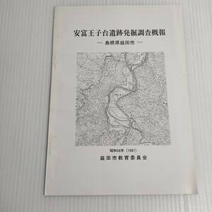 143 安富王子台遺跡発掘調査概報 島根県益田市 昭和56 1981 教育委員会