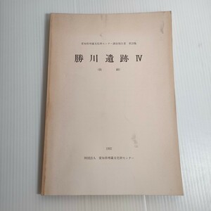 174 愛知県埋蔵文化財センター調査報告書 第29集 勝川遺跡 Ⅳ 抜刷 1992 目次部分などありません
