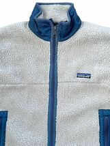 ★★★90's us製 patagonia パタゴニア 初期レトロX ファースト パイルフリースジャケット S ナチュラルxネービーグレー系★★★_画像2