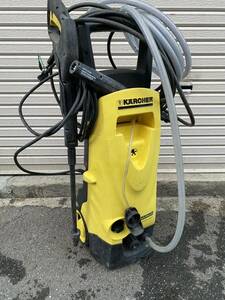 R中古動作品　現状品★ケルヒャー KARCHER 高圧洗浄機 K4.00 Ecosilent 本体 ノズル2種類付属 100V60Hz 静音モデル 玄関や庭・倉庫の掃除