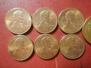 外国・リンカーン１セント硬貨６枚　240102