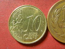 外国・スペイン／１０ユーロセント黄銅貨：作家ミゲル・デ・セルバンテス（2008年）　240103_画像2