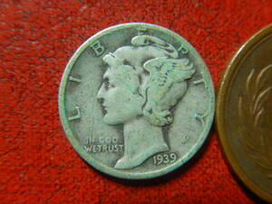 外国・USA／マーキュリー１０セント銀貨・１ダイム（1939年）　24011202