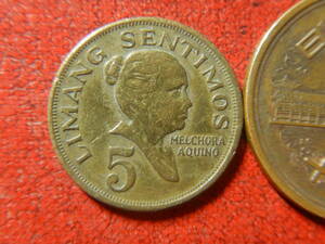外国・フィリピン／５センチモ黄銅貨（1972年）　240112