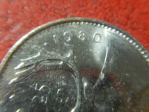 外国・カナダ／２５セント・ニッケル貨（1980年）　24012603_画像3