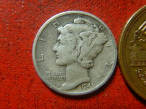 外国・USA／マーキュリー１０セント銀貨・１ダイム（1942年）　24012603