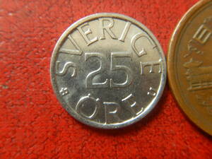 外国・スウェーデン／２５オーレ白銅貨（1978年）　240129