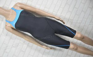 Mizuno Mizuno n2mg026409 ExerSuits Упражнения костюма U-FIT Half Spats Spatsuit Женский купальник черный синий размер M