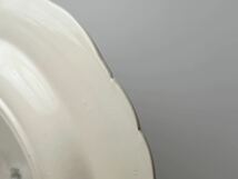 【金継ぎ用】フランス　アンティーク　皿　Sarreguemines　サルグミンヌ　/　象牙色の花リムプレート　 深皿_画像10