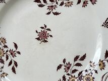 フランス　アンティーク　皿　Sarreguemines　サルグミンヌ　/　“MOSCOU”　 平皿プレート　デザートプレート_画像6