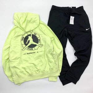 NIKE ナイキ ジョーダン フーディ 上下セット 黄黒 2XL DV1291-383/905236-010 23-1225-39-8/9