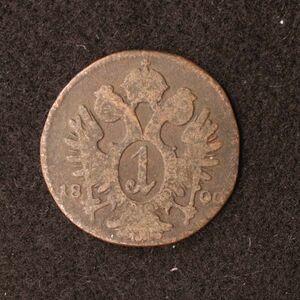 KM#2111/オーストリア帝国 1クロイツァー銅貨（1800）神聖ローマ皇帝フランツ2世[E3074]コイン、ドイツ