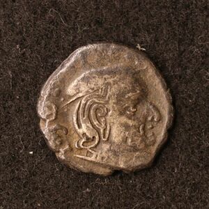 インド・スキタイ王国 西クシャトラパ ドラクマ銀貨（200-400）[E3148]古代ギリシャコイン,古代ローマ