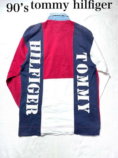 90年代　TOMMY HILFIGER トミーヒルフィガー ラガーシャツ