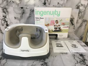 湘/ingenuity/ベビーベース/ベビーチェア/ブースターシート/グレー/体重15kgまで/対象年齢6ヶ月以上目安/箱付き/湘1.26-2森