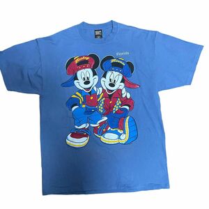 90s USA製ヴィンテージ　Disney ミッキー　ミニー　HIPHOP tシャツ　