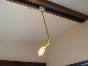アンティークデザイン 照明 ヴィンテージ インダストリアル照明 ヴィンテージライト 真鍮スイッチ付ソケット ペンダントアームランプ