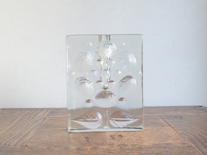 アンティーク花器 オブジェ ヴィンテージ デザイン ガラス器 フラワーベース 花瓶 一輪挿し(H12.5cm)